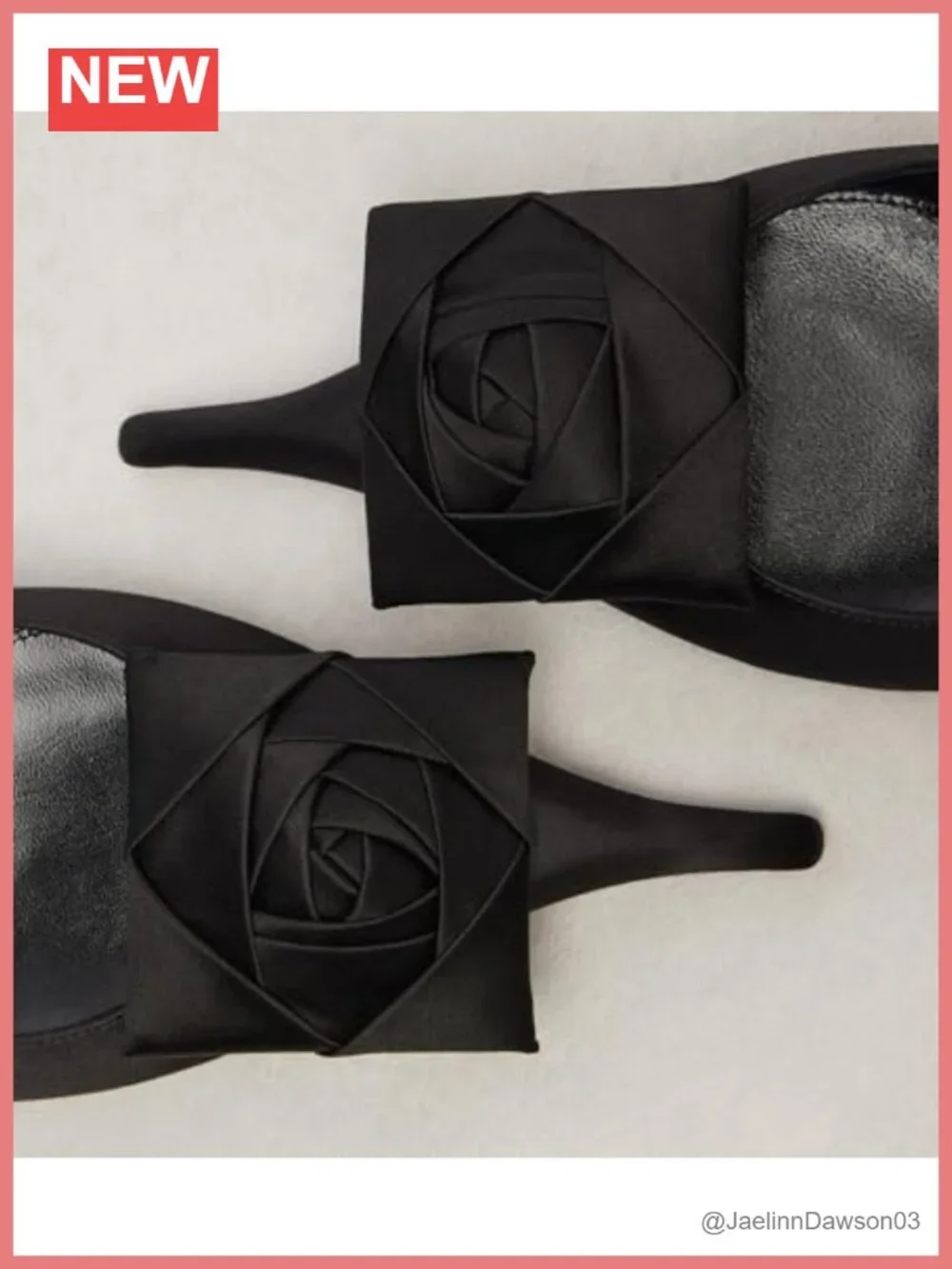 Slingback Heels Floral Appliqués Pointed Toe Satin Kitten Heels Evening Party